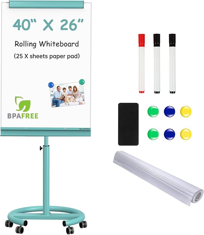 TSJ OFFICE Rolling Whiteboard Standing by TSJOFFICE