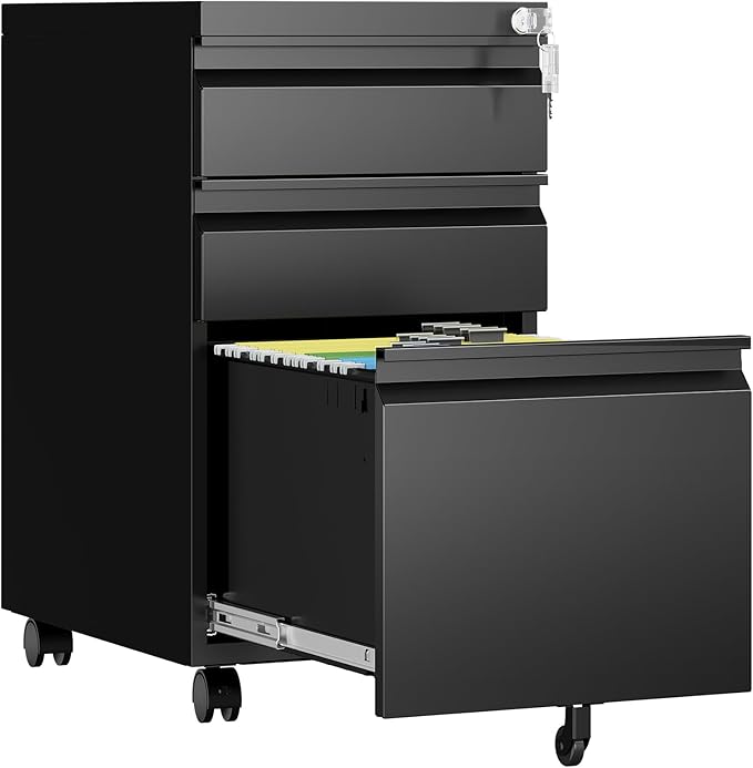 AFAIF 3 Drawer Mobile File Cabinet by AFAIF