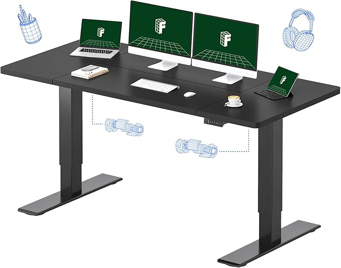 FLEXISPOT 71x32 Inch Large Dual Motor Electric Standing Desk, Home Office Desk by FlexiSpot