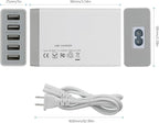 Desktop 5 Port USB Wall Charger 40W 8A, USB Hub Charging Station - Image 6