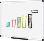 VIZ-PRO Dry Erase Board/Non-Magnetic Whiteboard, 48 x 36 Inches, Wall Mounted by VIZ-PRO