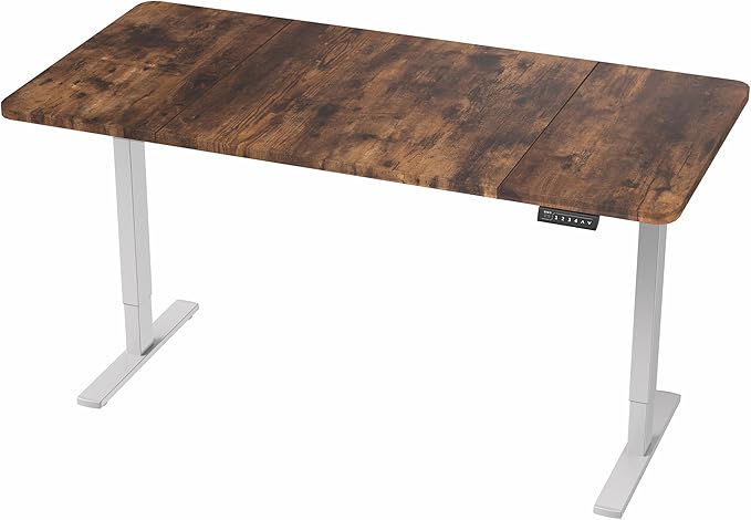 VIVO Electric 60 x 30 in Rustic Standing Desk, Memory Height Adjustment - Image 9