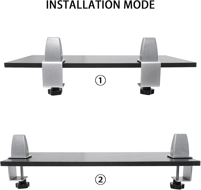 Heavy Duty Sneeze Guard Clamp For 0.1" to 1" Thick Panel, Desk Partition - Image 6