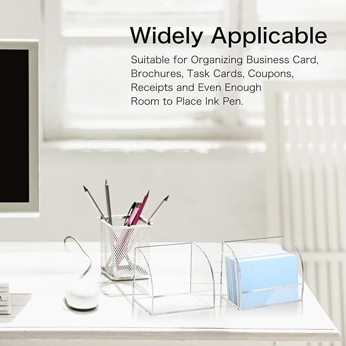 2 Pack Index Card Display Stand 3x5 Acrylic Card Holder - Image 7