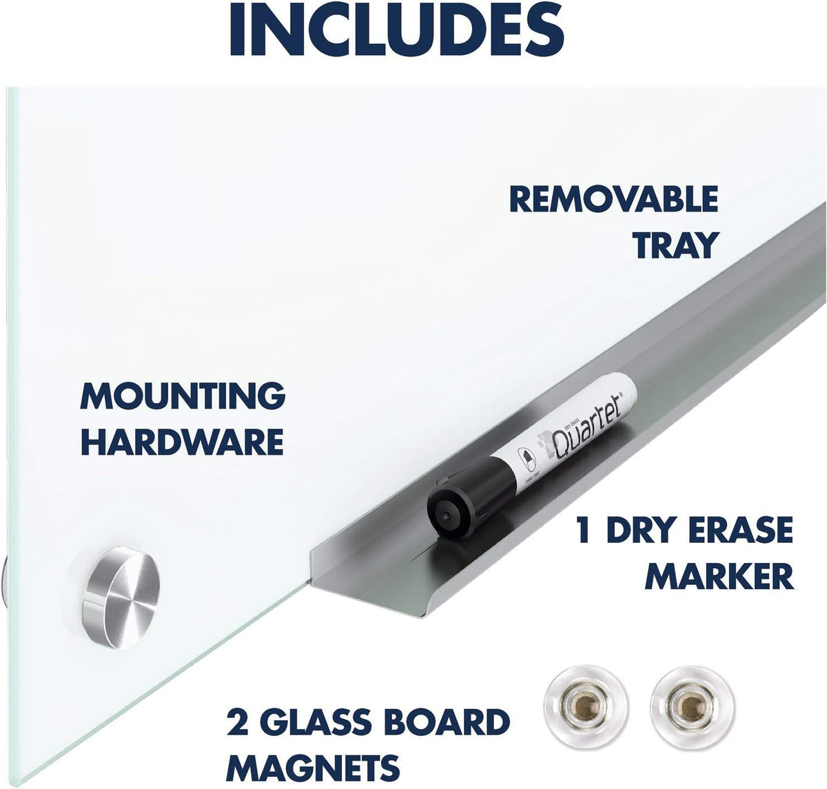 Quartet Dry Erase Board, Magnetic Whiteboard 4' x 3', Glass Board for...