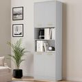 Cozy Castle Kitchen Pantry Cabinet, 4 Doors Open Countertop Utility Hutch by CozyCastle