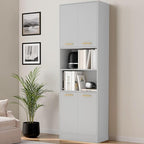 Cozy Castle Kitchen Pantry Cabinet, 4 Doors Open Countertop Utility Hutch by CozyCastle