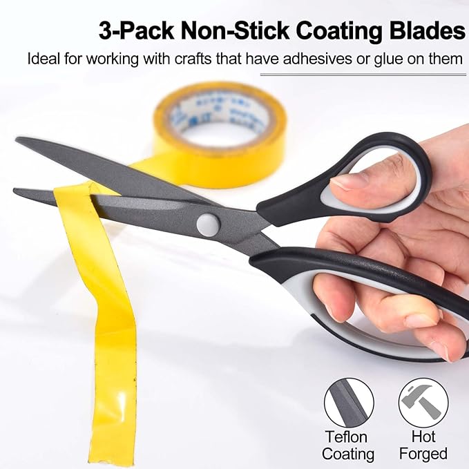 Zicolu 8.5" Scissors Bulk Set of 12-Pack, Sharp Scissors all Purpose Heavy Duty - Image 4