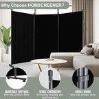 Room Divider 6FT Single Panel Privacy Screen, Portable Room Partitions and - Image 2