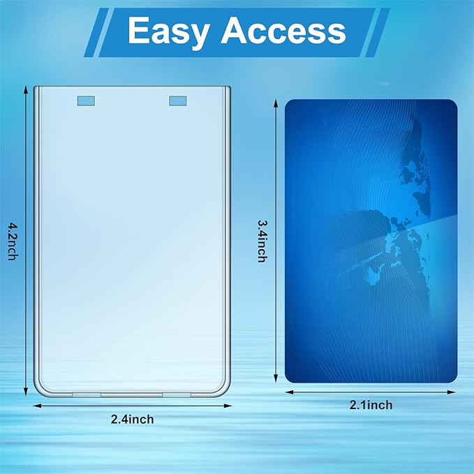Tinlade 100 Pack Permanent Locking Hard Plastic Badge Holder Vertical Clear ID - Image 2