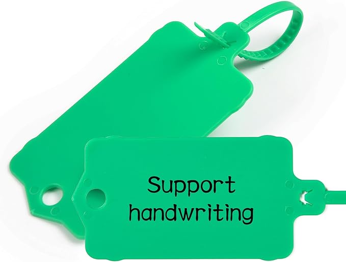 100pcs Blank Plastic Tags for Labeling Reusable Hanging Tags Ties Key Tag - Image 2