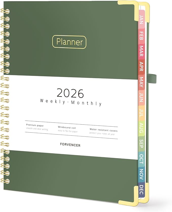 Forvencer 2026 Planner, Hardcover Calendar Planner Weekly and Monthly, Jan 2026 by Forvencer