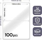 100Pcs Clear Large Labels for Storage Bins, 6x4 Inch Removable Labels, Large - Image 2