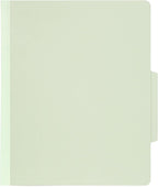 Blue Summit Supplies 10 Classification Folders, 2 Divider, Gray Green | Heavy-duty, letter size, 2 in expansion, 2 prong fasteners, 2 dividers, for medical and legal files