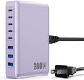 USB C Charger 300W USB C Charger Block, 8-Ports GaN IV Fast Charging Station Hub by GKUTW
