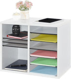AdirOffice Wooden Adjustable Literature Organizer, 12 Compartment Office Mailbox - Image 6