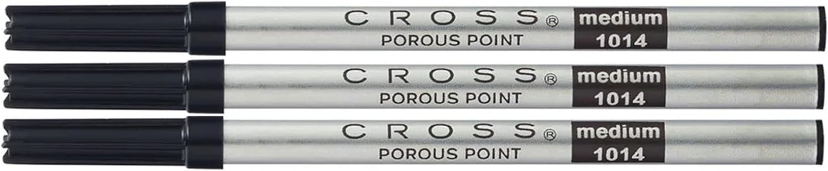 Cross Selectip Rollerball Pen Refill (Black, 3/Pack Felt-tip Porous Refill)