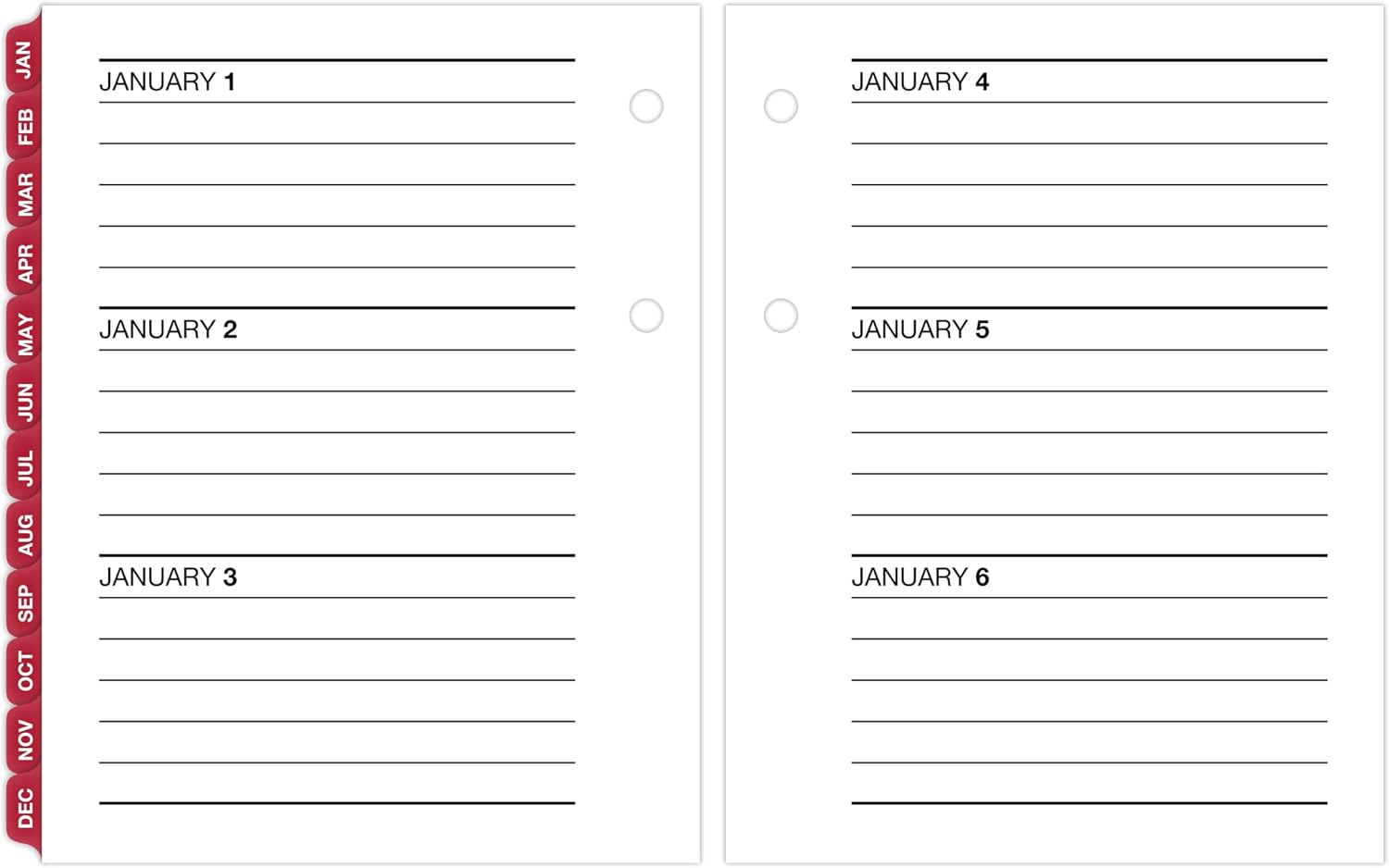 AT-A-GLANCE 2027 Desk Calendar Refill, Daily Desk Pad Refill, 3" x 3.75", Loose-Leaf (E9195027)