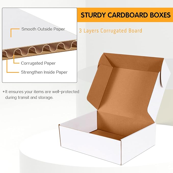 JOWLOT 12x9x4 inch Shipping Boxes Set of 20 - Image 2