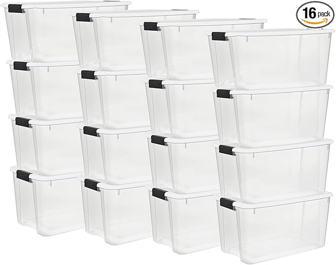 Sterilite 16-Pack Ultra Latching Box, Storage Bins by Sterilite
