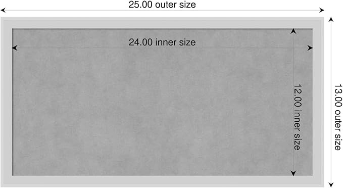 Amanti Art Silver Framed Magnetic Board 13x25 Small Vision Board - Image 2