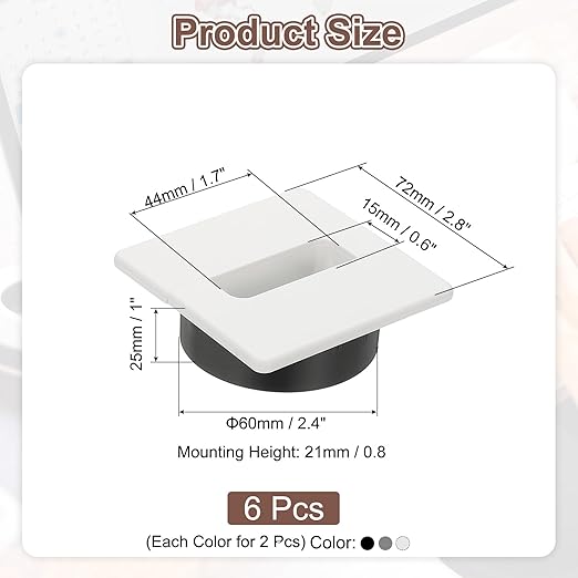 PATIKIL 2.8inch Desk Grommet - Image 2