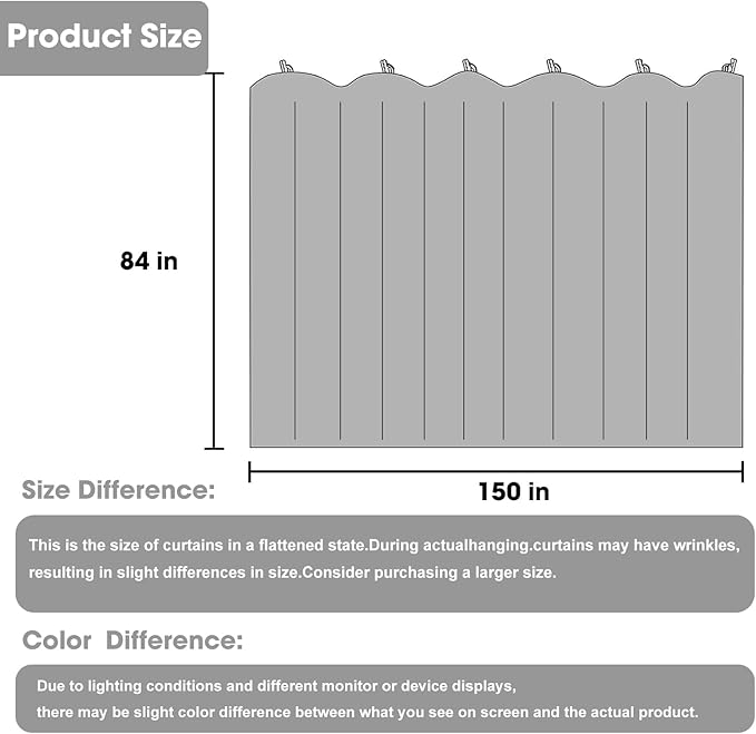 Cbsroro Room Divider Blackout Curtain Track Curtains Wall Dividers Panels Screen - Image 2