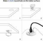 Desktop Power Grommet 3-inch Hole, 40W Total Fast Charging Station, 2 PD 20W - Image 6