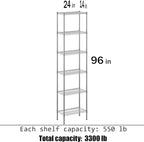 Regal Altair 14" Deep x 24" Wide x 96" Height Wire Shelving Kit | 6-Tier | NSF - Image 3