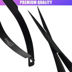 Cross Edge Spring Scissors 5 Inch straight Stainless Steel Precision Eyebrow & - Image 5