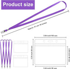 100 Pcs Lanyards for ID Badges and 100 Pcs Clear Name Tag Holders Reusable - Image 2