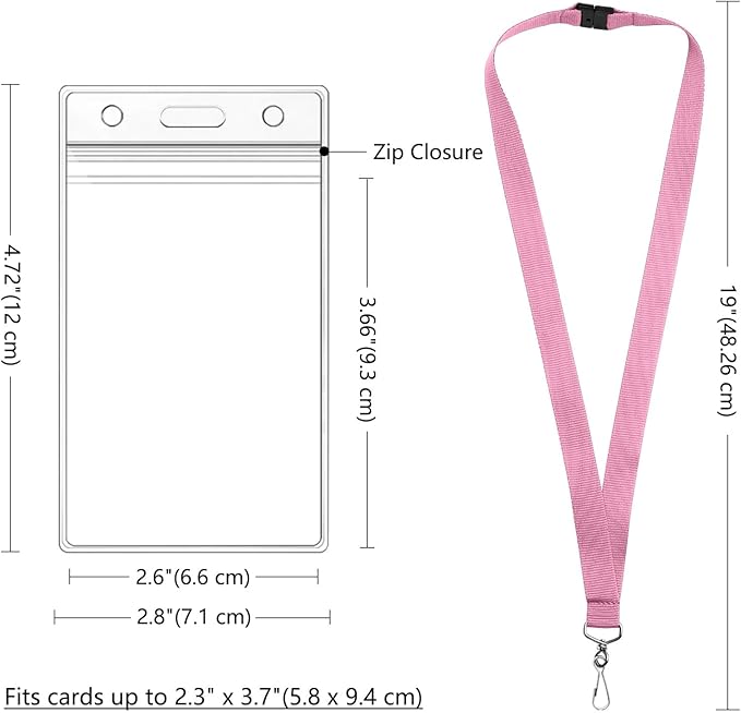 24-Pack Pink Breakaway Lanyards - Image 3
