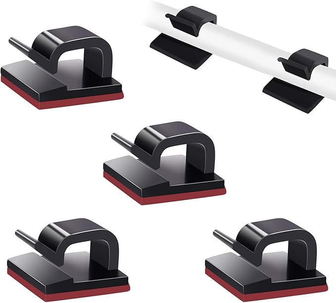 SOULWIT 50 Pcs Self Adhesive Cable Management Clips, Cable Organizers Sticky by SOULWIT