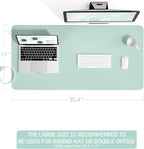 YSAGi Non-Slip Leather Desk Pad L Size, Waterproof Laptop Computer Desk - Image 2