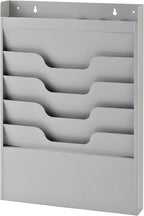 MAXXBUILD 4 Tier Wall Mounted File Organizer, Metal Task Rack