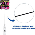 Actually Yeah Maybe Today Satan Funny Nurse Badge Reel, Retractable ID Card - Image 5