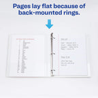 Avery® Durable View 3 Ring Binder, 0.5" Slant Rings, 1 White Binder | For Daily School, Home and Office Use, Clear View Overlays, DuraHinge Tear-Resistant Spine, DuraEdge Split-Resistant Edges