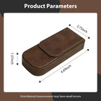 MIVLXLX Leather Triple Pen Case Pencil Pouch Holder - Image 2