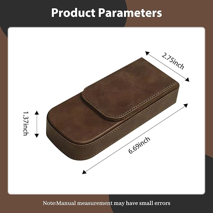 MIVLXLX Leather Triple Pen Case Pencil Pouch Holder - Image 2