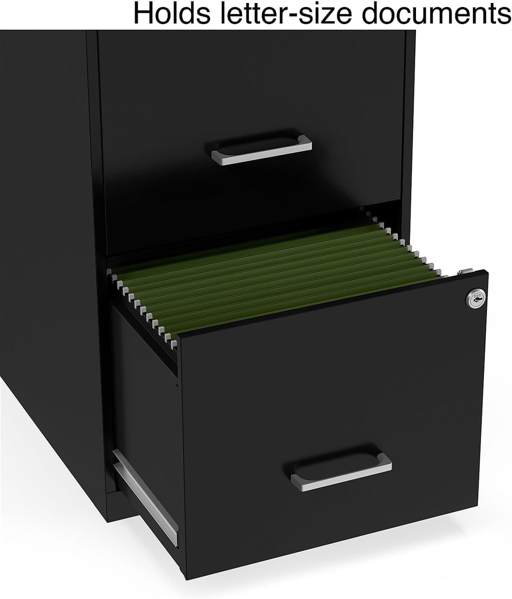 staples 2-drawer vertical file cabinet, letter size, lockable showing dimensions