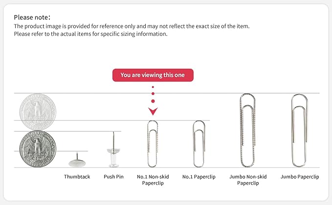 PAPERPAL Paperclips for Office School & Personal Use, #1 Nonskid Paper Clip - Image 8
