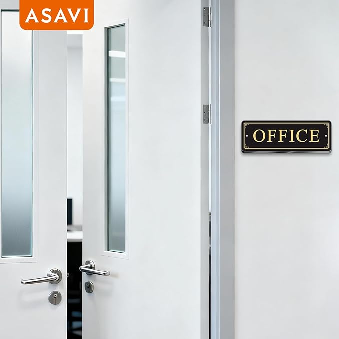 ASAVI “OFFICE” Acrylic Door Sign – Waterproof & Fade-Resistant Office Label - Image 9