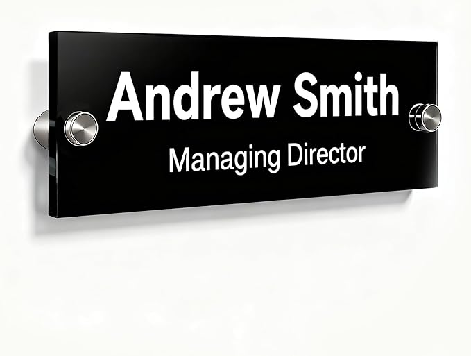 Personalized Office Wall Name Plate Sign Custom Door Name Plate Office Gifts by Unknown