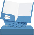 Jutom 50 Pcs 2 Pocket Glossy Paper Folders Glossy Paper Laminated Portfolios by Jutom