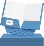 Jutom 50 Pcs 2 Pocket Glossy Paper Folders Glossy Paper Laminated Portfolios by Jutom
