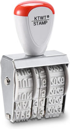 KTWT 1.5" Rubber Stamp Line Dater, Date Stamp, Office Stamp, Rotating Stamp by KTWT