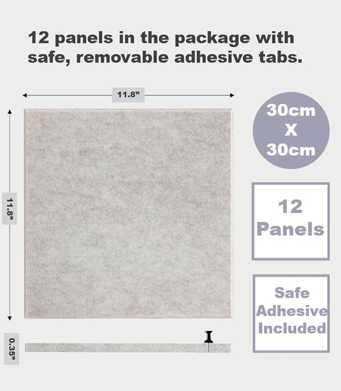Large Cork Board Alternative | Felt Wall Tiles | Aesthetic Felt Bulletin Board - Image 3
