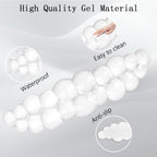 Gel Cloud Wrist Rest for Keyboard and Mouse Clear Mouse Pad with Wrist Rest 3PCS Ergonomic Cool Keyboard Wrist Pad Cute Acrylic Coaster Non-Slip Cute Transparent Mouse Wrist Pad for Computer Keyboard