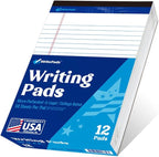 WritePads Legal note pads 5"x8" Legal Pads, College Ruled, 12 Pack, 50 Sheets by WritePads