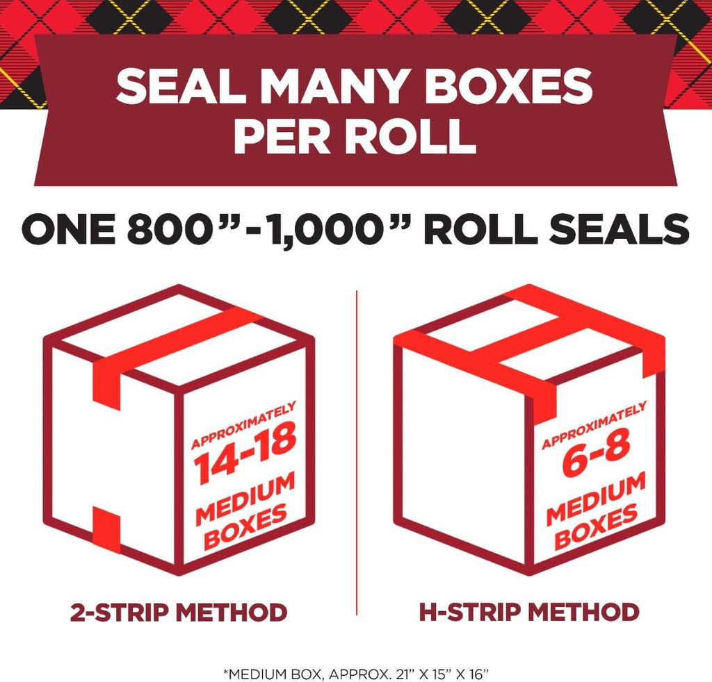 Scotch Ultra Clear Packaging Tape, 2 Rolls Clear Packing Tape with Handheld Dispensers, 1.88 in x 800 in (22.2 yd), Transparent Box Sealing Tape for Shipping, Moving, Mailing and Storage Boxes